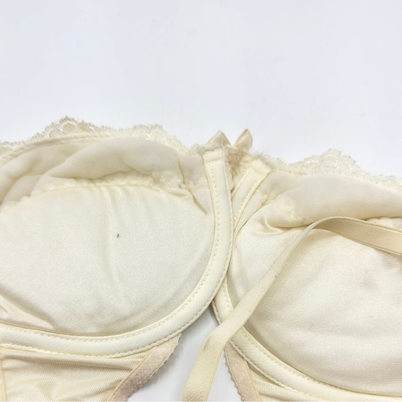 Vintage Victoria’s Secret Gold Label Sequin Pearl Bra Size 34B Wedding Bridal - Picture 10 of 13